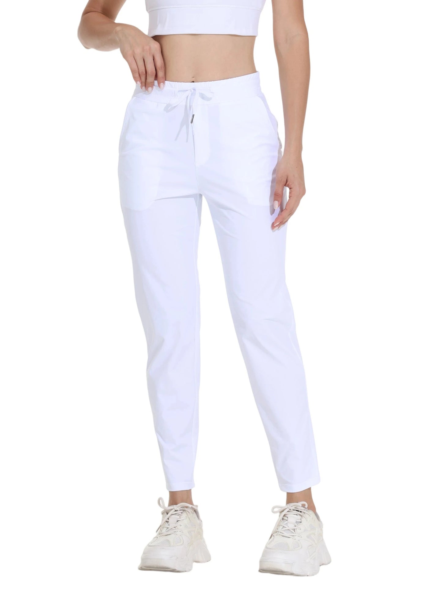 Fitness Pants Ladies Slim Yoga Casual Pants Elastic Breathable Outdoor Training Rumor Running Pilates Sweatpants High Waist Draw