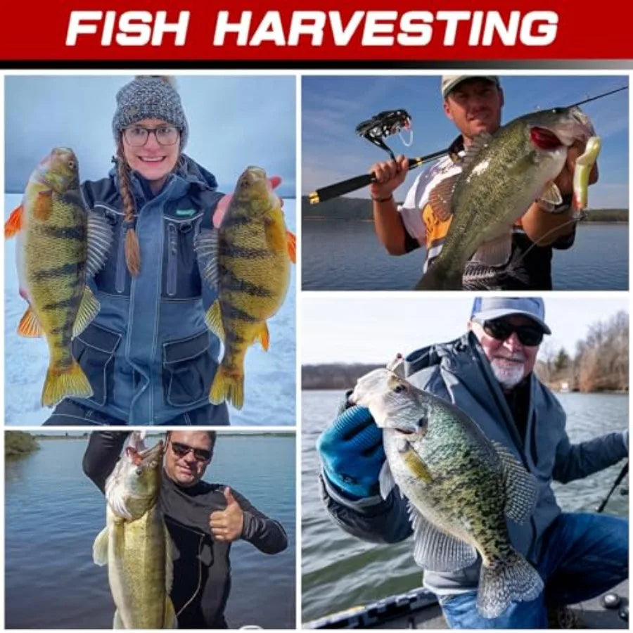 6.89ft Telescopic Carbon Fiber Fishing Rod and Reel Combo 2PCS with Spinning Reels 2 Fishing Line 2 Fishing Hooks Bait Set Port