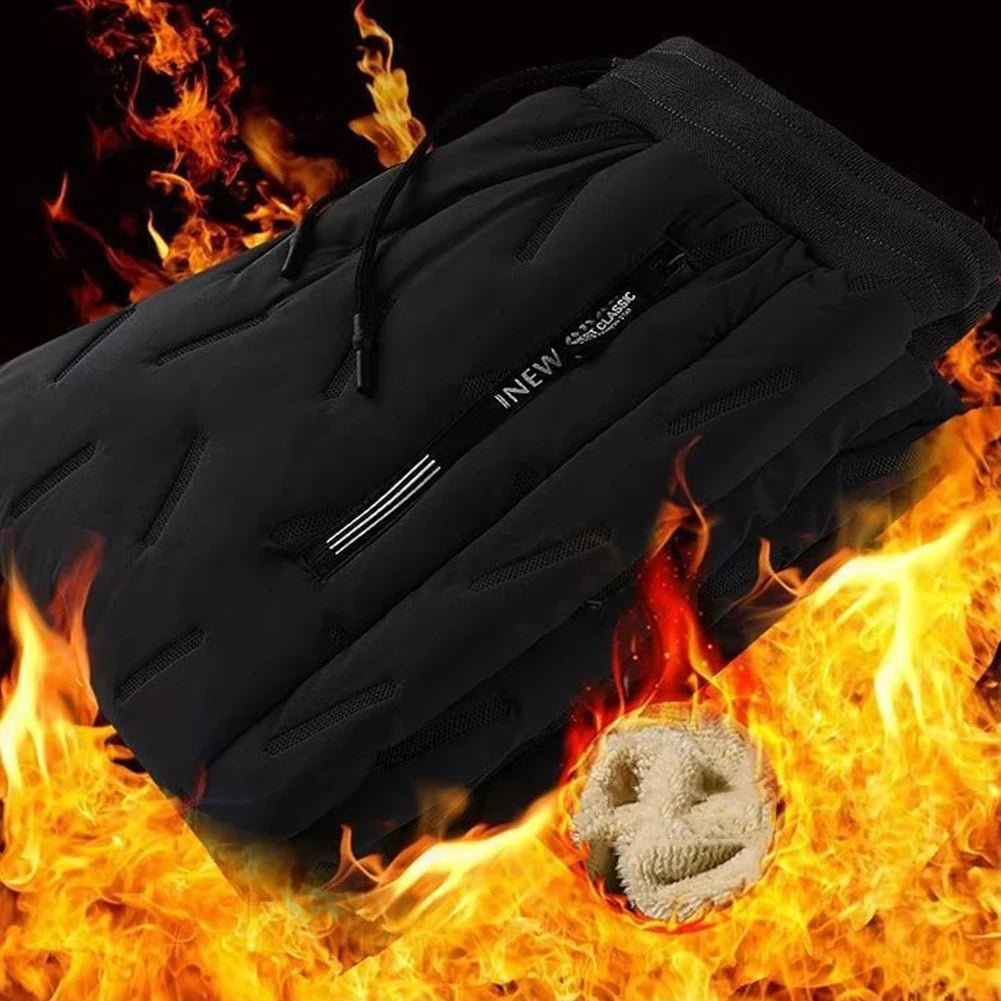 Men Thermal Winter Warm Fleece Pants Fleece Sweatpants Pant Running Jogger Pants Yoga Sweatpants for Winter Cycling Gym Training