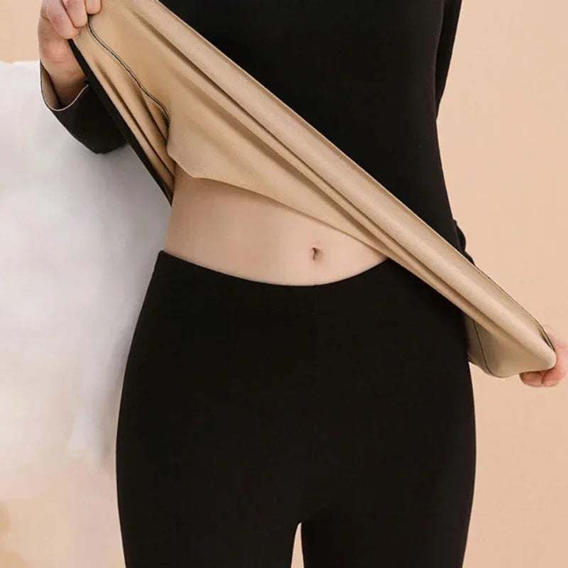 Women's Thermal Underwear Set First Base Layer Long Johns Fleece Lined Undershirt for Winter Cold Weather Thermal Clothing