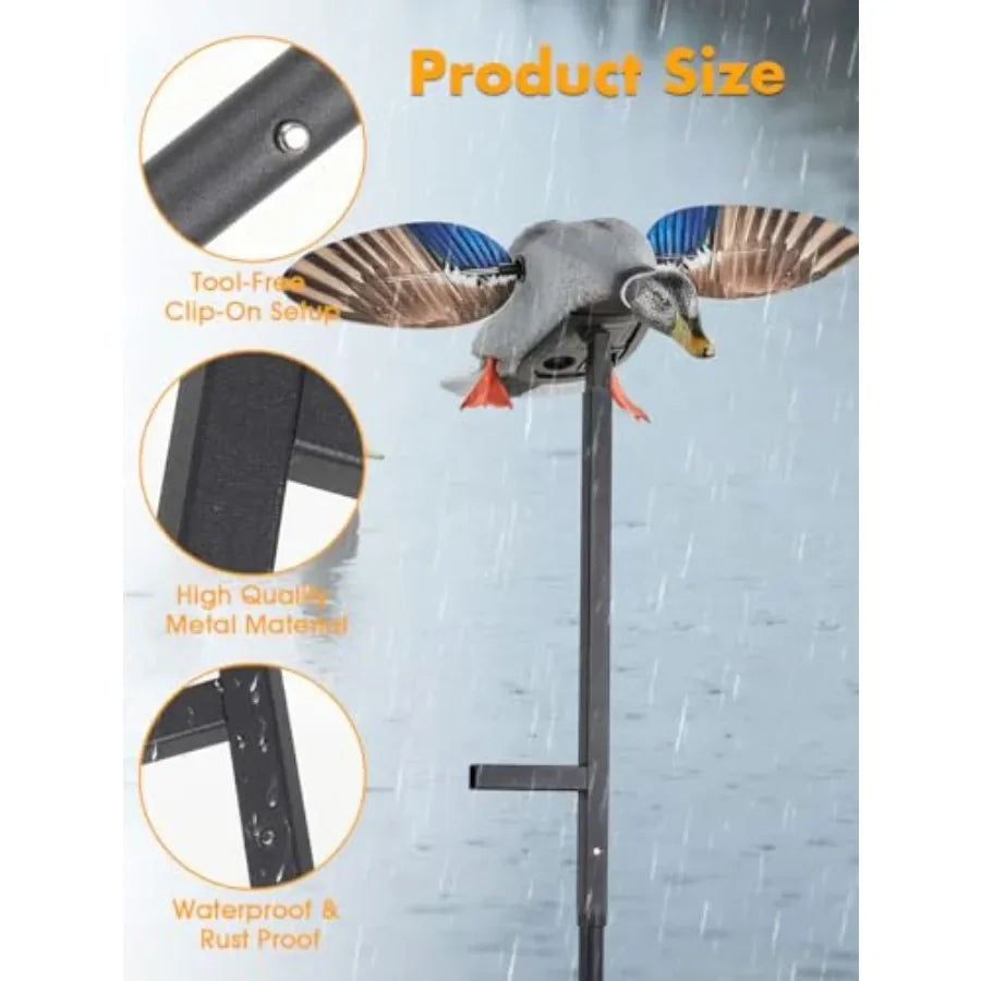 11.3ft Outdoors Ducks Decoy Extension PoleHunting Works with Spinning Wing Decoys Ducks Hunting Accessories Duck Decoys are not