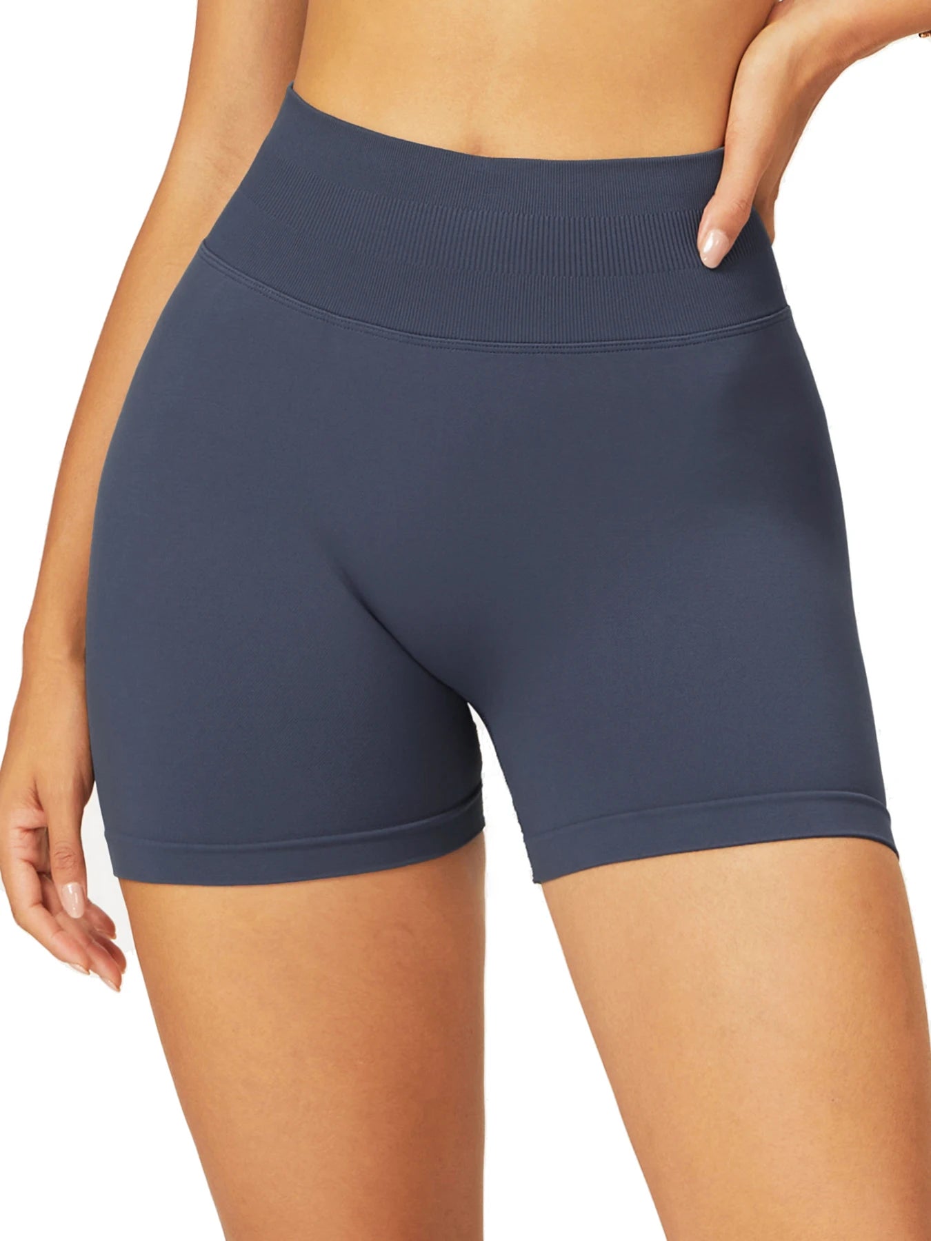 Seamless Fitness Shorts Women's Summer Thin Stretch High Waist Hip Yoga Shorts Sports Running Breathable Quick Drying Training P