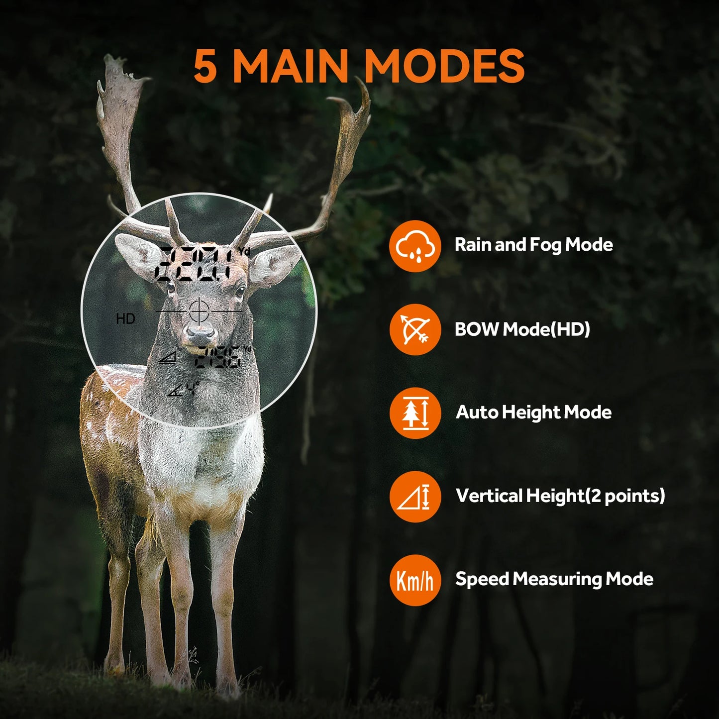 MiLESEEY Range Finder for hunting PF2E,  600m Laser Rangefinder, 7° Big Field View, with Rain and Fog Ranging Mode, BOW Mode