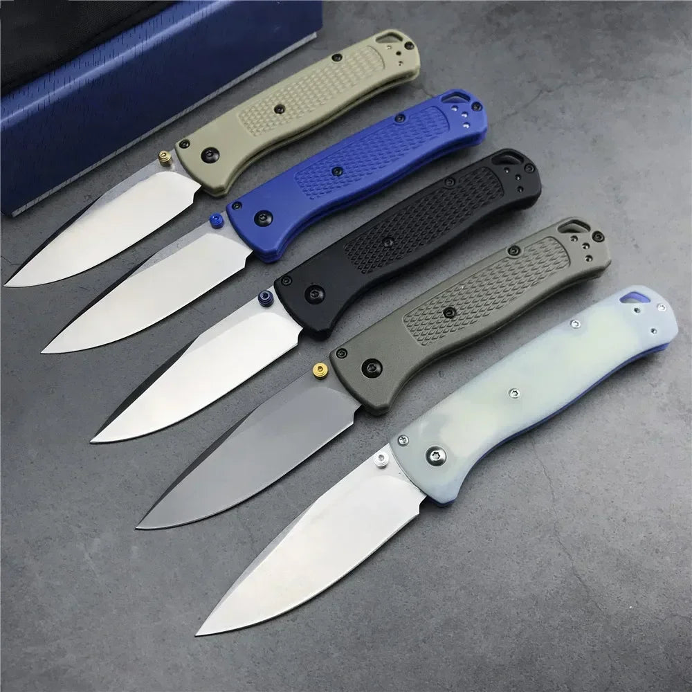 BM 535 G10/ Nylon Fiber Handle Pocket EDC Folding Knife Drop Point Blade Outdoor Utility Survival Camping Hunting Knife