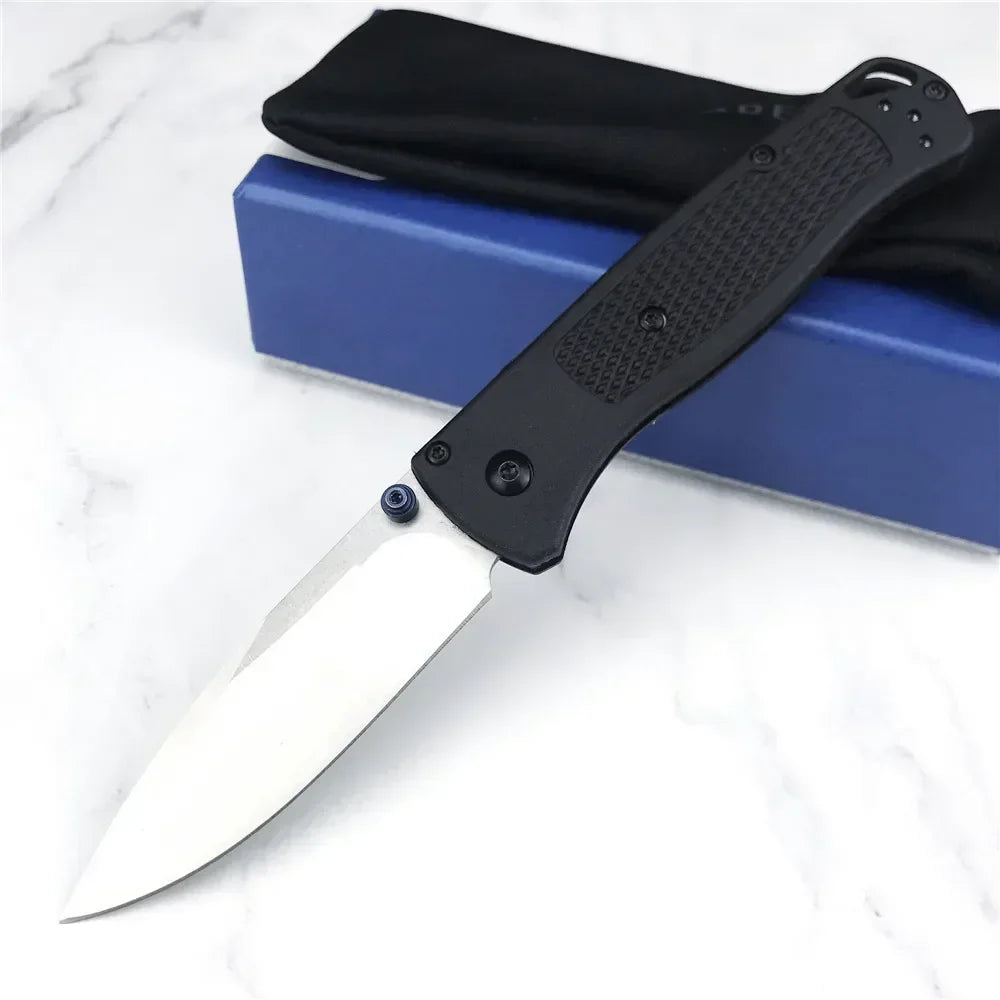 BM 535 G10/ Nylon Fiber Handle Pocket EDC Folding Knife Drop Point Blade Outdoor Utility Survival Camping Hunting Knife