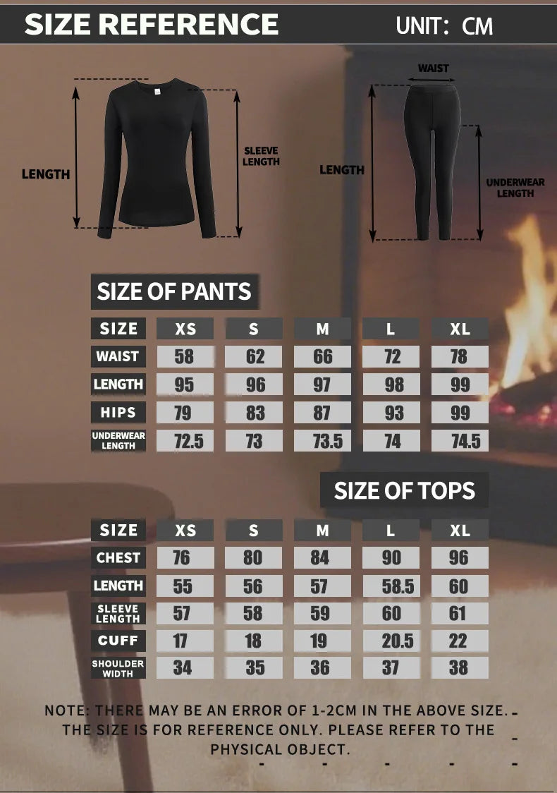 4Pack Women Fleece Thermal Underwear Set, Comfortable Base Layer, Warm Skin-Tight Pants For Outdoor Activities, Skiing In Winter