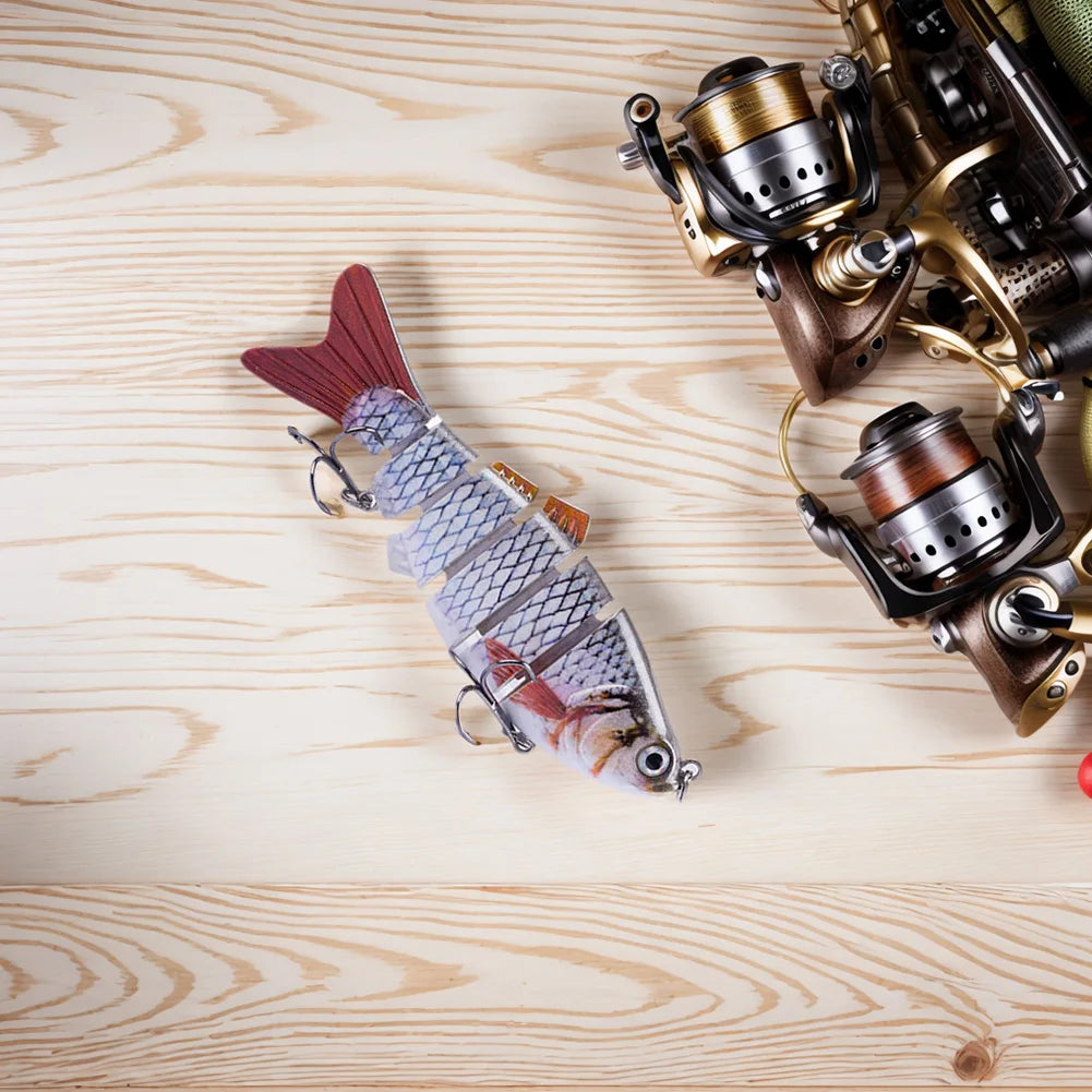 10cm/16.5g Robotic Fishing Lure with Treble Hooks Bionic Fishing Lures Swim by Itself Bionic Swimming Bait for Bass Pike Fishing