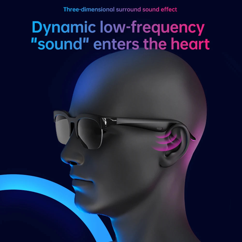 Smart Glasses with AI Translator Hands-Free Music & Calls Audio Glasses UV Protection Outdoor Sports Headphones for Men & Women