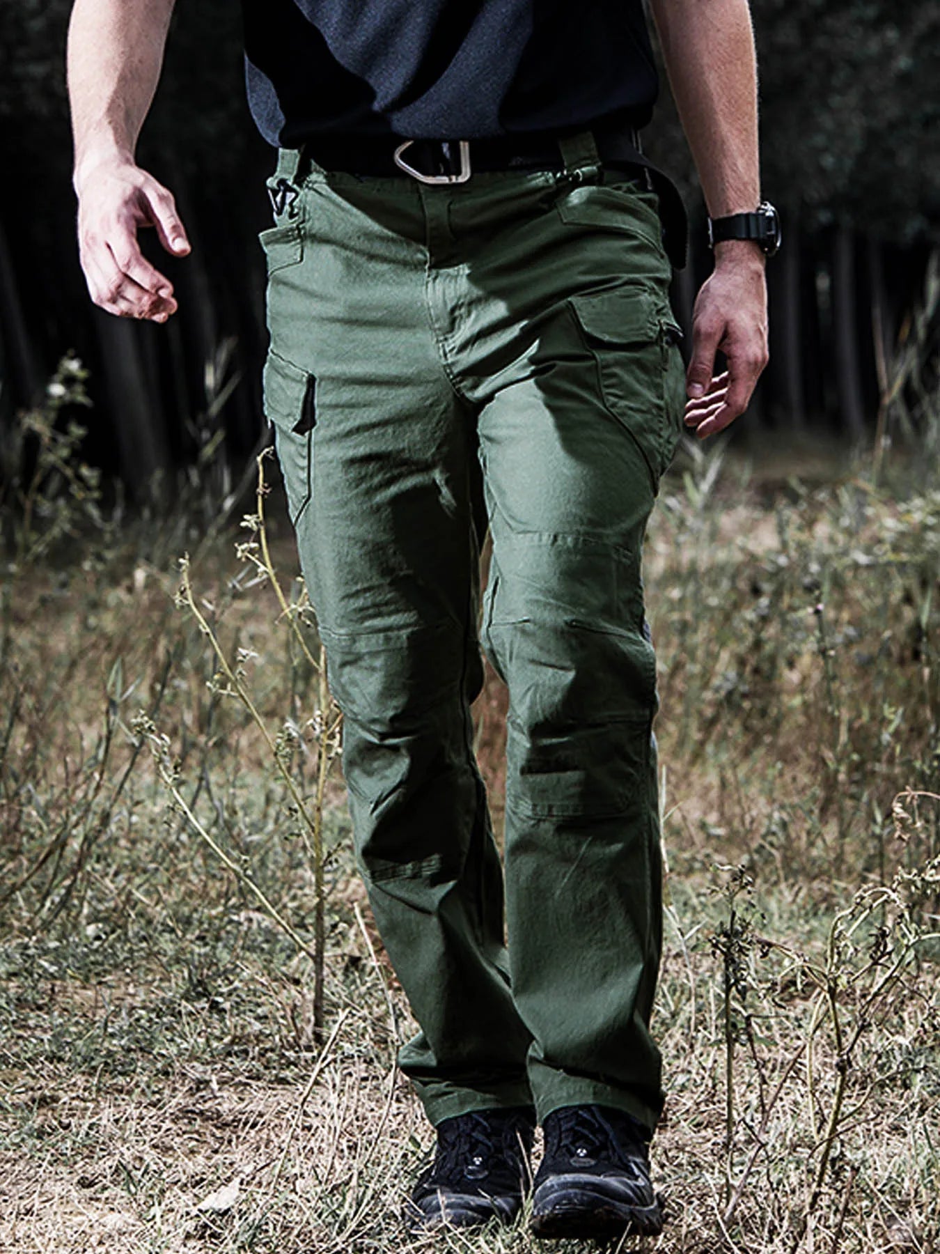 Spring-Autumn Outdoor Stretch Water-Resistant Hiking Trousers - Wear-Resistant Desert Camouflage Tactical Military Utility Pants