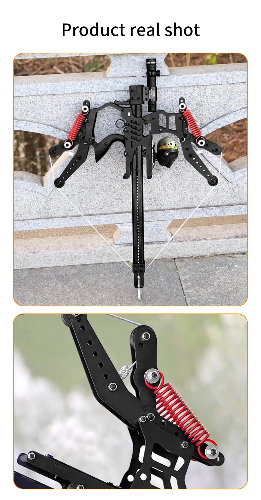 Fire Dragon Dual-Use Compound Bow with Fishing Reel and Sight-Fast Shooting Speed, Ultra-Stable for Hunting, Fishing and Archery