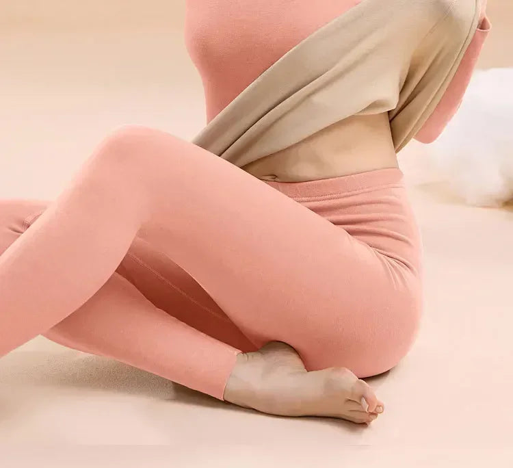 Women's Thermal Underwear Set First Base Layer Long Johns Fleece Lined Undershirt for Winter Cold Weather Thermal Clothing