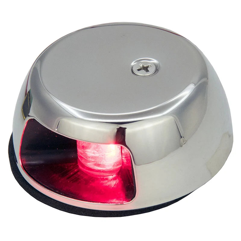 Marine LED Navigation Light Red Green Stainless Steel Side Lights Horizontal Mount 12V for Pontoon and Small Boat (Silver)