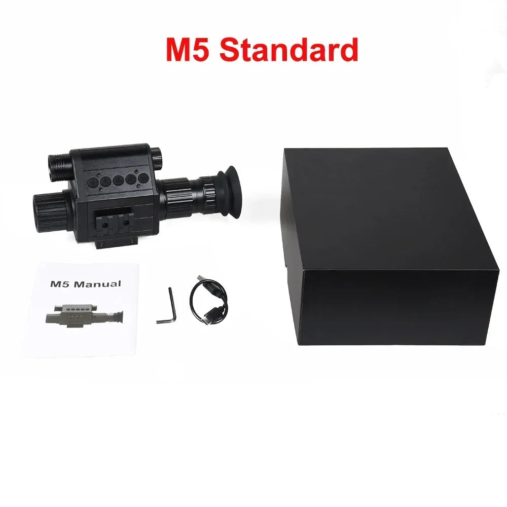 Digital Night Vision Riflescope 940nm IR Scope Sight Monocular 5X Zoom HD 1080P Video Photo 300m Night Vision for Hunting