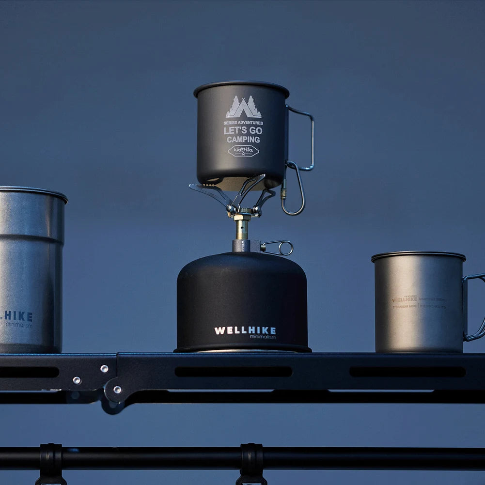 Folding Camping Stove Mini Camping Stove 2000W Outdoor Gas Burner Lightweight Portable Survival Furnace for Camping Hiking