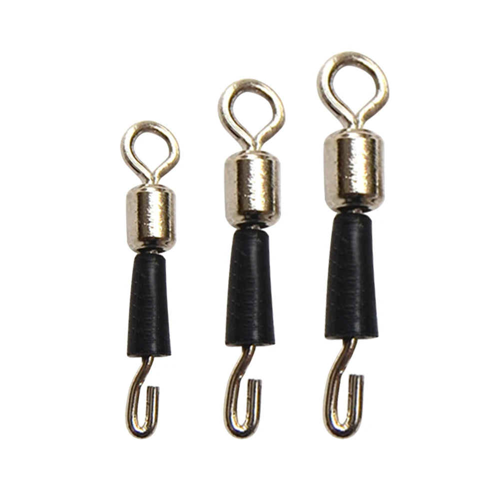 50pcs Fishing Barrel Bearing Rolling Swivel Solid Ring Professional Quick Fast Link Hook Connector for Fisherman Accassories