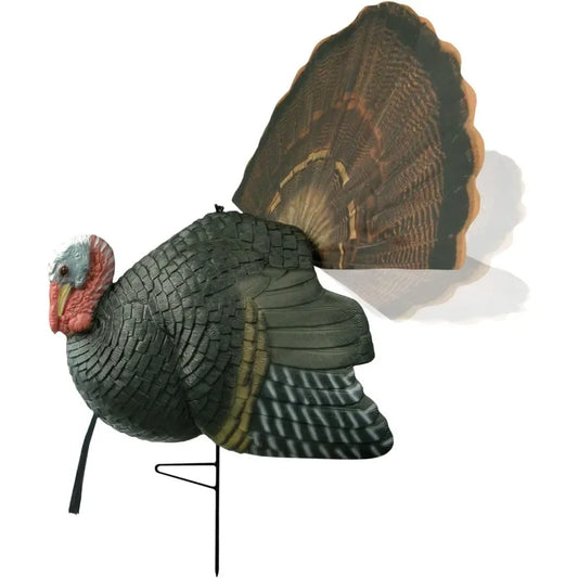 Primos Hunting Killer B Full Strut Turkey Decoy Moveable Fan 90 ft Pull Rope and Iridescent Colors Gives Lifelike Appearance Li