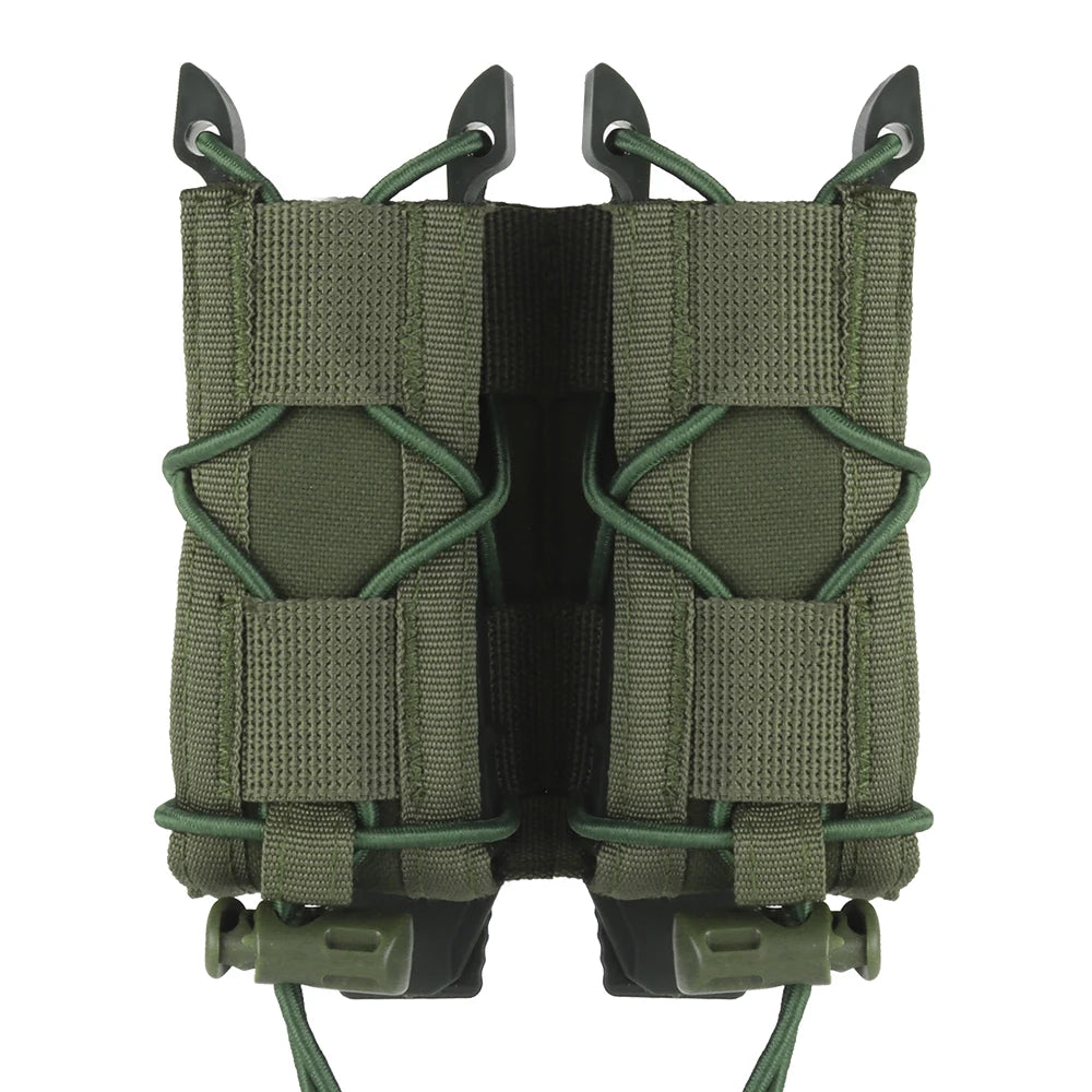9mm Magazine Pouch Tactical Molle Triple Magazine Pouch Double-Layer Mag Pouches Universal Cartridge Holder for Hunting CS Vest