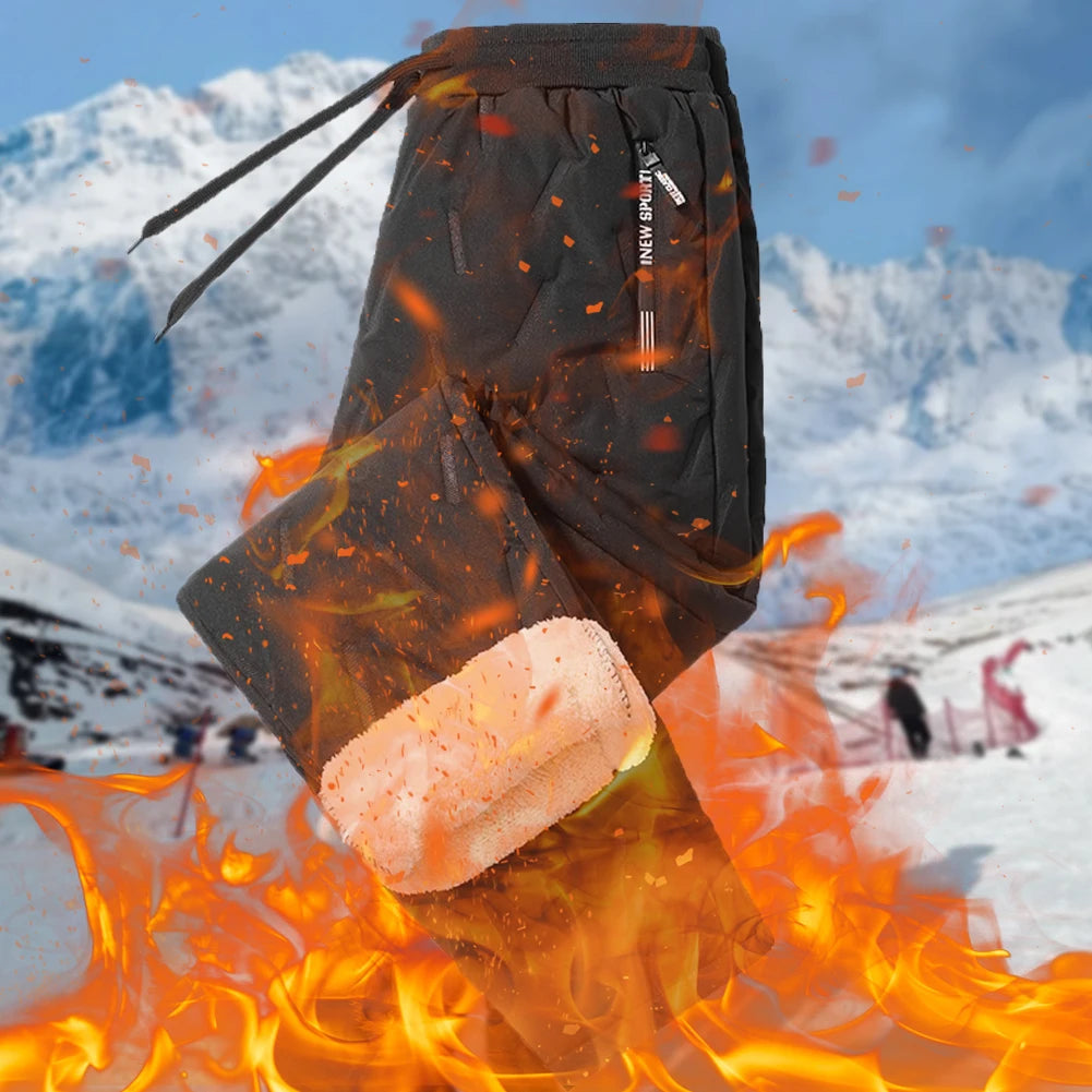 Men Thermal Winter Warm Fleece Pants Fleece Sweatpants Pant Running Jogger Pants Yoga Sweatpants for Winter Cycling Gym Training