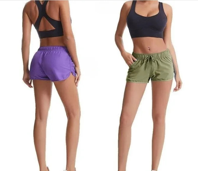 Summer Women Marathon Running Shorts Training Fitness Run YOGA Sports For Gym  Size