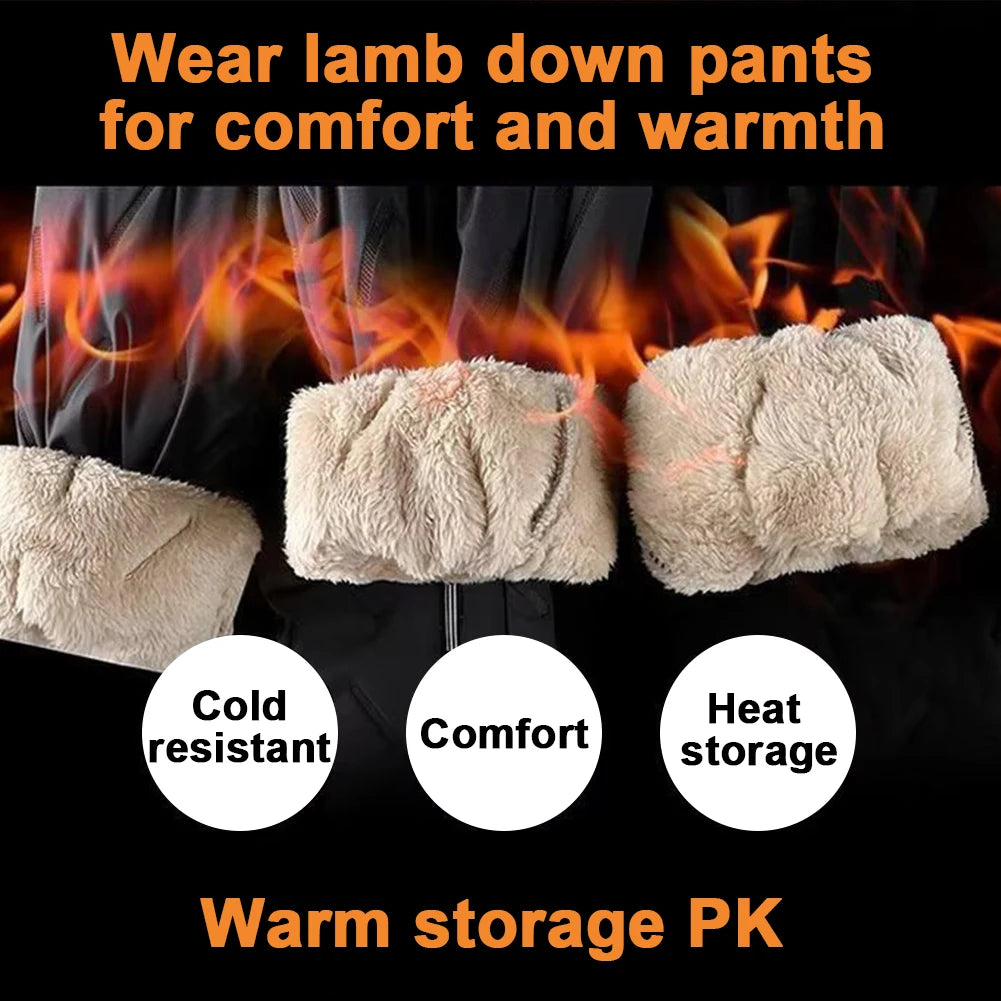 Men Thermal Winter Warm Fleece Pants Fleece Sweatpants Pant Running Jogger Pants Yoga Sweatpants for Winter Cycling Gym Training