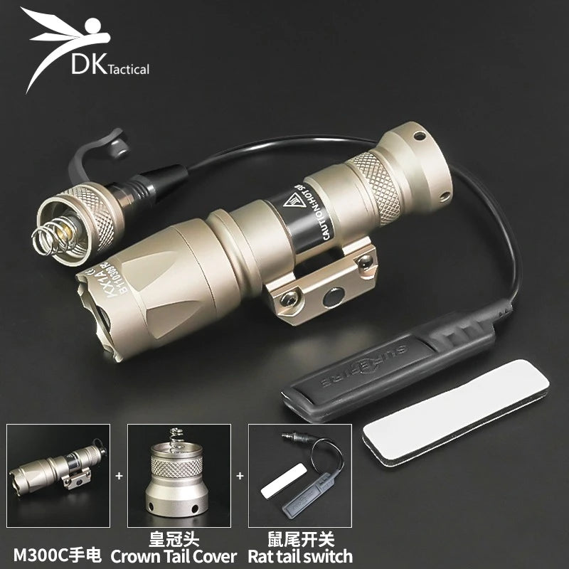 US Warehouse Tactical SF X300 X300U M600C M300 Flashlight Hunting Weapon Scout Light Airsoft Lamp Accessories Fit 20mm Rail