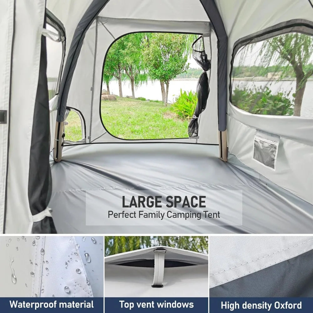 Quick Setup Air-Inflatable Tent for 3-4 People: Ideal for Outdoor Glamping Adventures