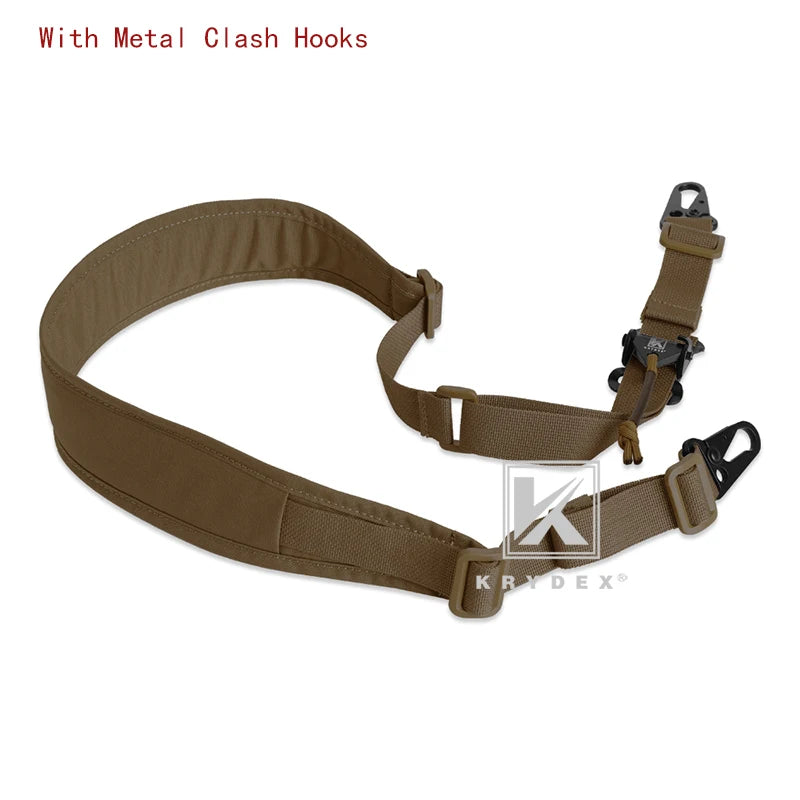 KRYDEX Tactical Sling Modular Gun Strap Slingster Removable 2 Point / 1 Point 2.25" Padded Sling Shooting Hunting Accessories