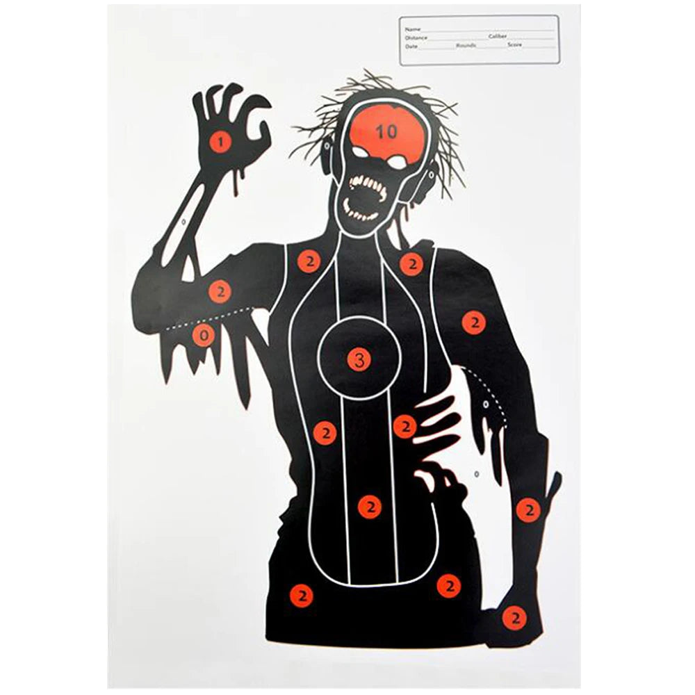 5/10/20pcs Shooting Targets 12 x 17" Paper Shooting Targets Skeleton Zombie Targets for Pistol Shooting Airsoft Bow Arrow Pellet