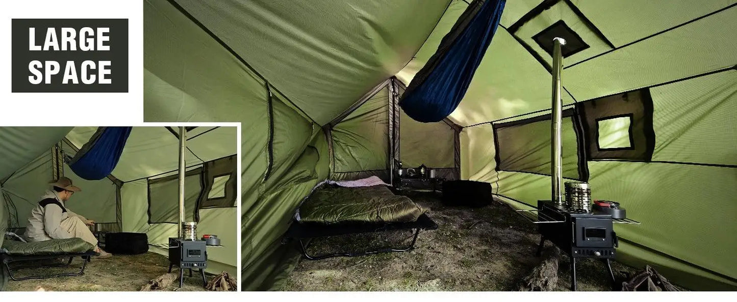 Bug Tents for Camping, Portable Screen House for Hammock with Mosquito Netting, 6 Windropes & 12 Stakes, Screen Tent for