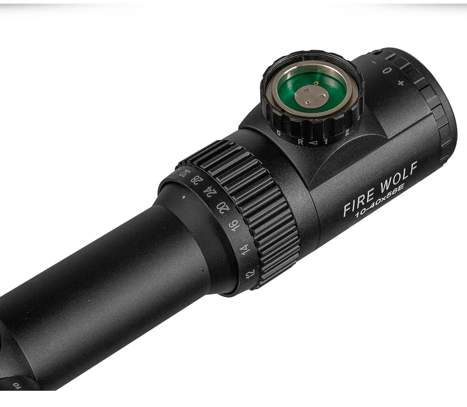 Fire Wolf 10-40X56 AOE Hunting Scopes Side Wheel Parallax Adjustment Optics Riflescope Red Green Dot Sight For Scopes