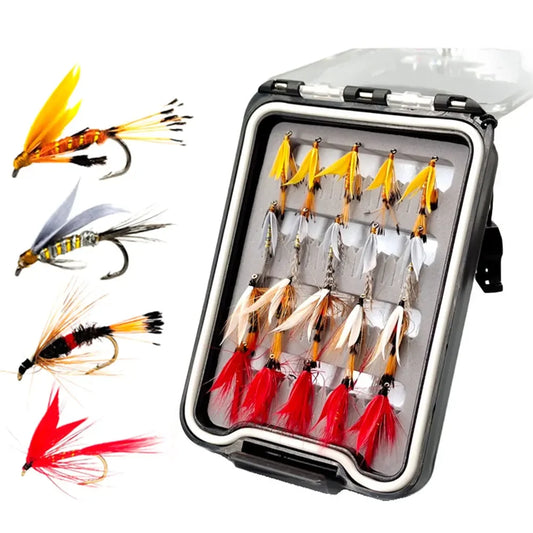 20Pcs Bionic Insects Flies Artificial Insect Fishing Baits Artificial Bait for Trout Carp Fishing Lure Set