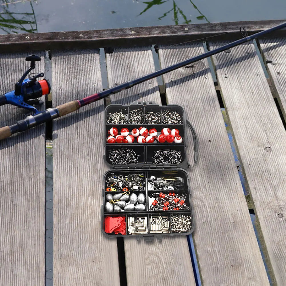 267pcs Fishing Tools Accessories Kit Set Including Box Fish Hooks Bait Parts Sinkers Fishing Gear Set Fishing Gifts for Men