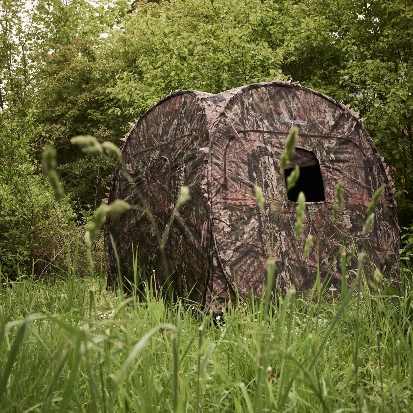 2-Man Hunt Tent: Blind Lightweight Camo. Durable Shelter for Deer Hunting & Wildlife Observation.