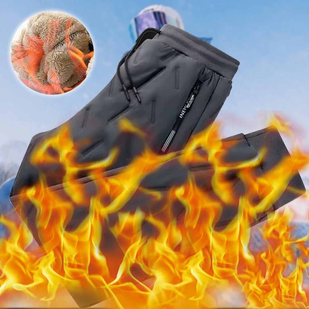 Men Thermal Winter Warm Fleece Pants Fleece Sweatpants Pant Running Jogger Pants Yoga Sweatpants for Winter Cycling Gym Training