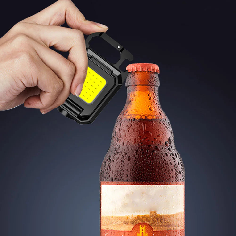 1p XPE Pocket Flashlight 1000LM COB LED Emergency Lamp 800mAh Type-C USB Rechargeable IPX4 Waterproof for Outdoor Camping Hiking