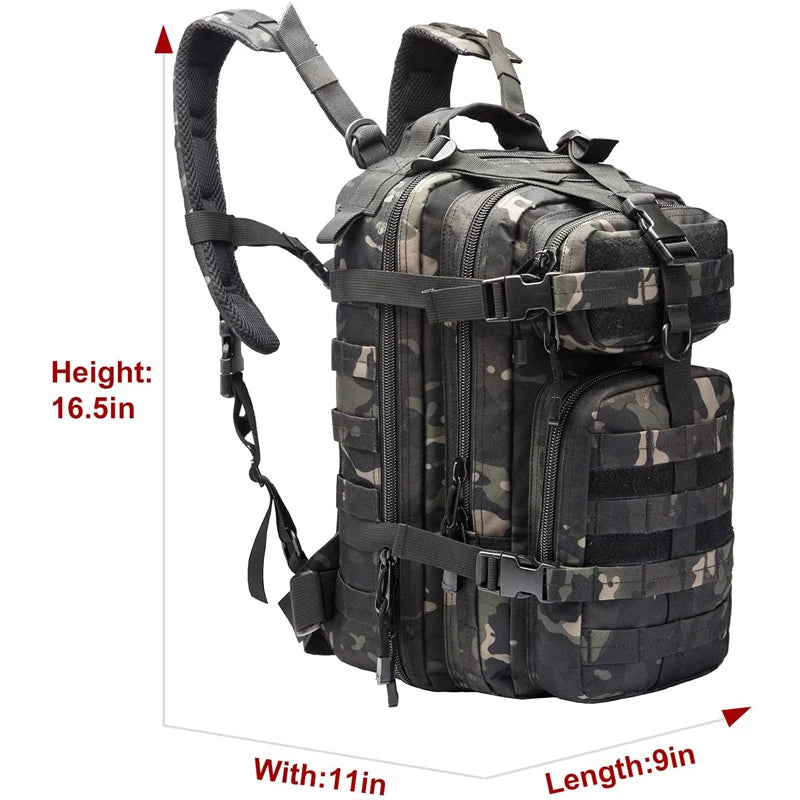 30L Tactical Backpack Military Daypack for Men Molle Assault Pack Bug Out Bag for Hiking Camping Travel Army Hunting Rucksack