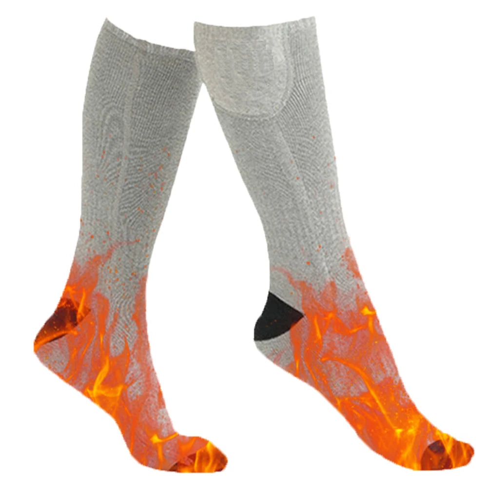 Electric Heated Socks 3 Level Temperature Electric Heating Socks Cold-Proof Skiing Sock for Cycling Camping Skating