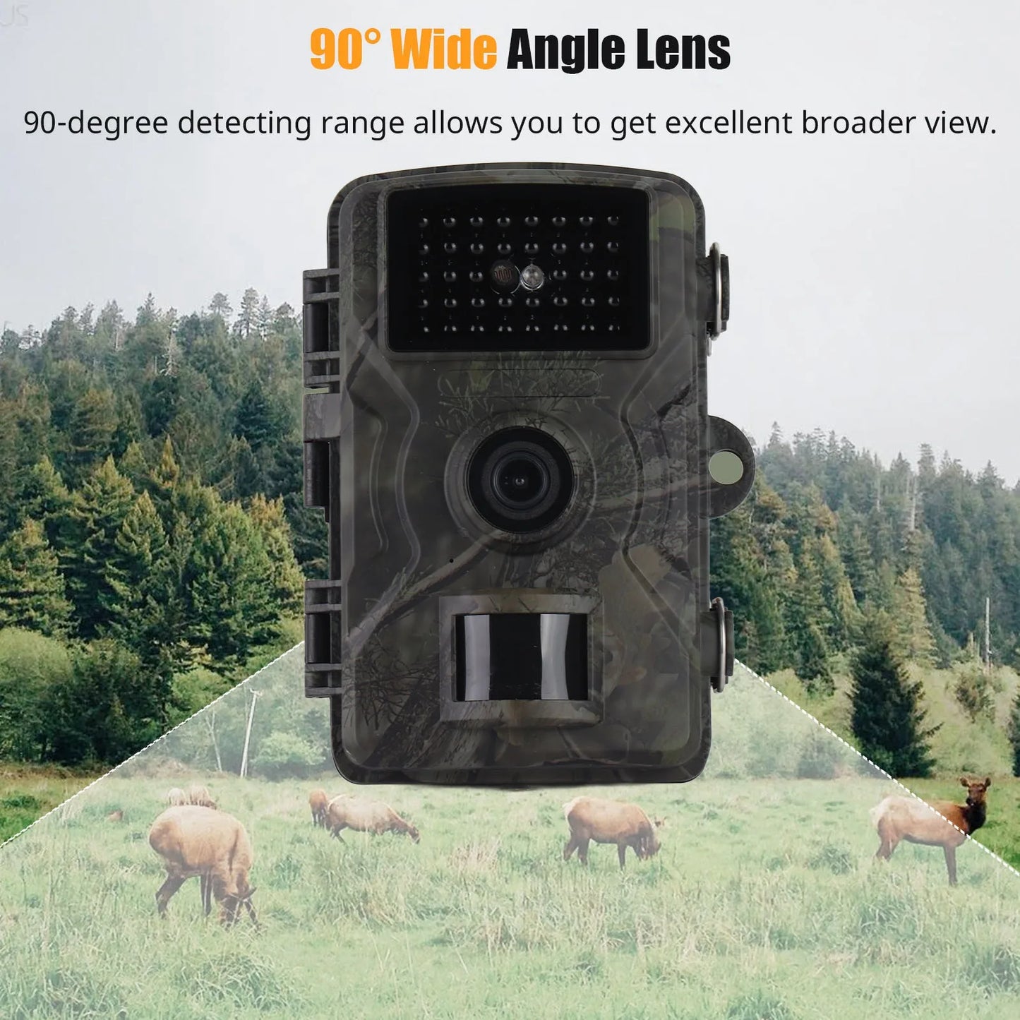 Wildlife camera 1080P Hunting Camera 2.0in LCD 16MP Infrared Night Vision Mobile Monitoring IP66 Waterproof Trail Camera