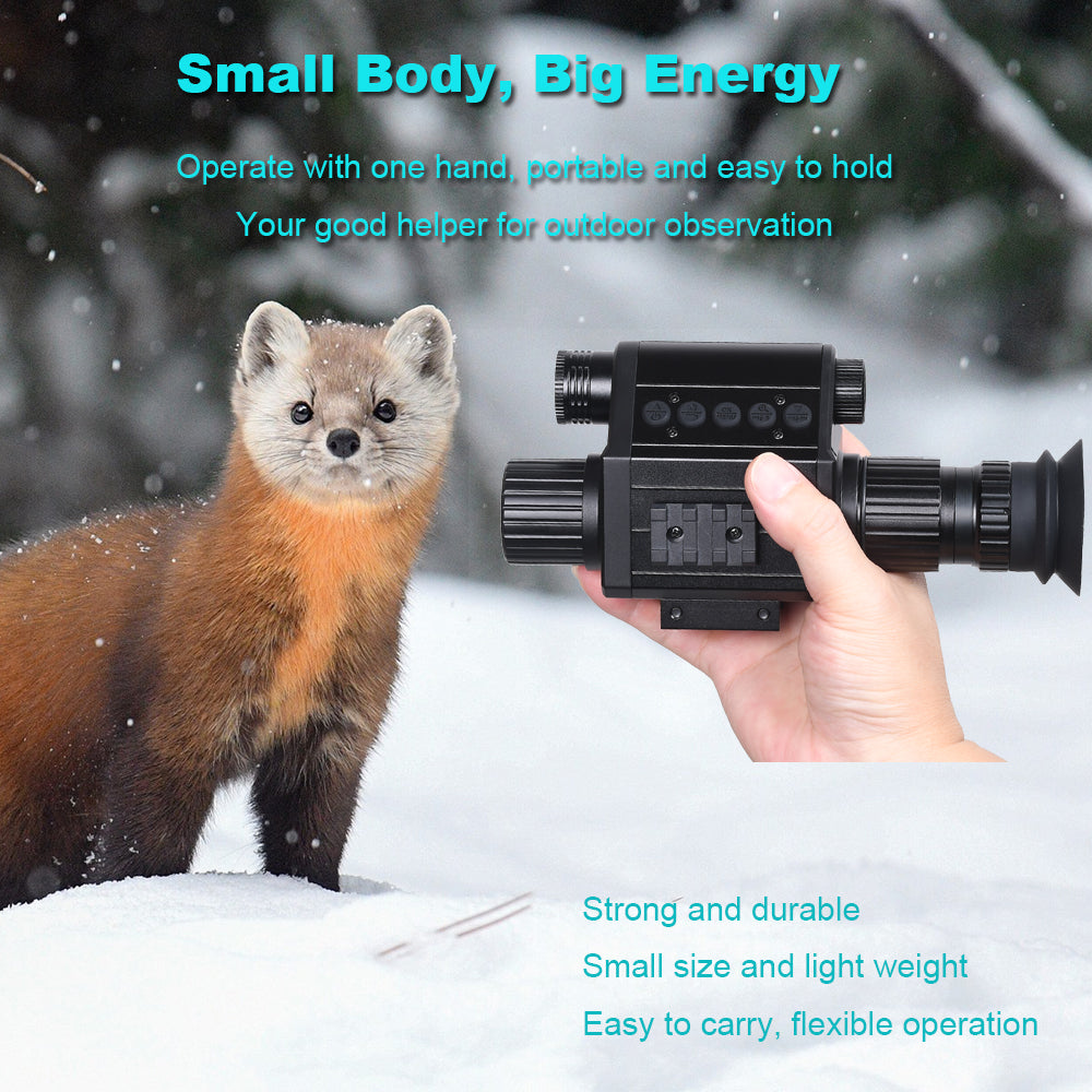 Digital Night Vision Riflescope 940nm IR Scope Sight Monocular 5X Zoom HD 1080P Video Photo 300m Night Vision for Hunting