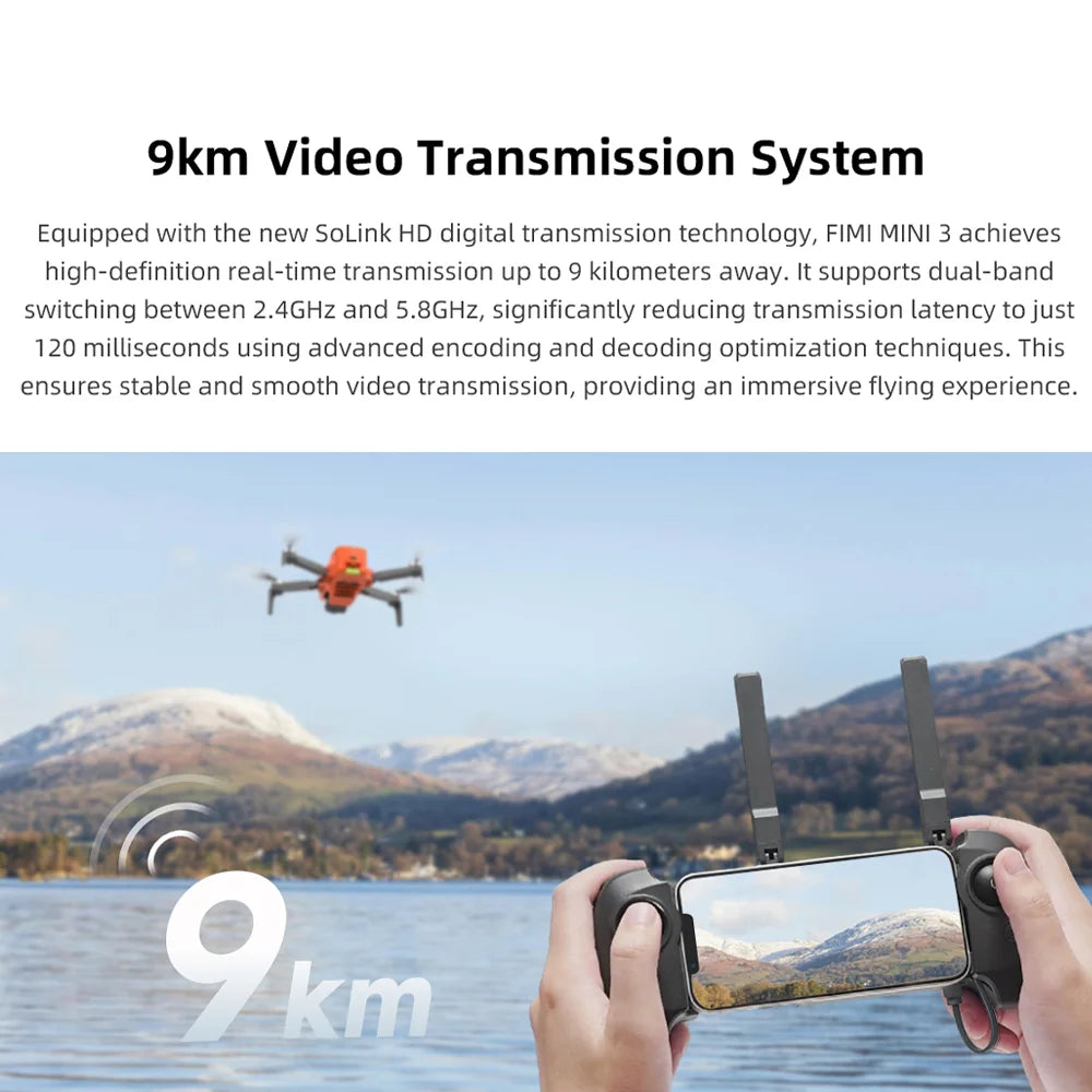FIMI MINI 3 drone 48MP 4K 60fps HD Super Night Video 9km 3-axis Gimbal 249g Ultralight Smart tracking New Arrivals
