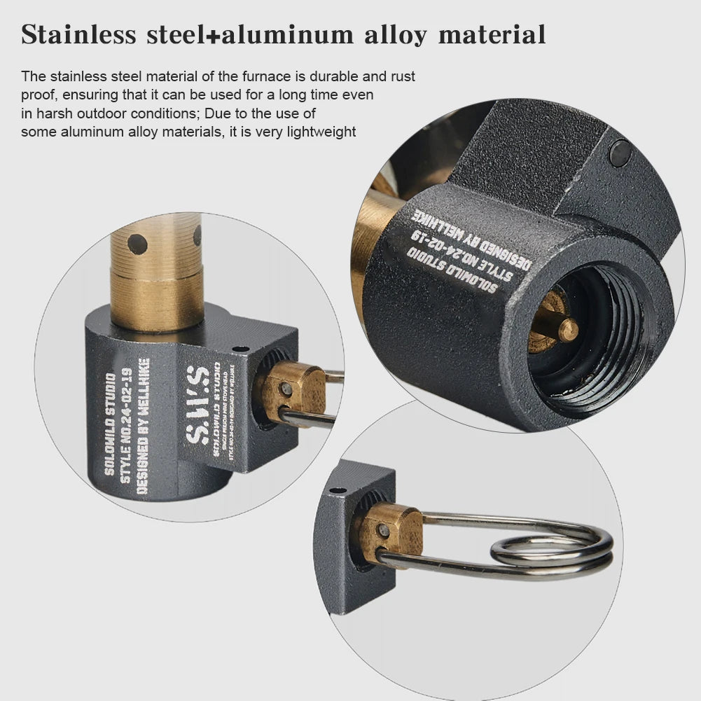 Folding Camping Stove Mini Camping Stove 2000W Outdoor Gas Burner Lightweight Portable Survival Furnace for Camping Hiking