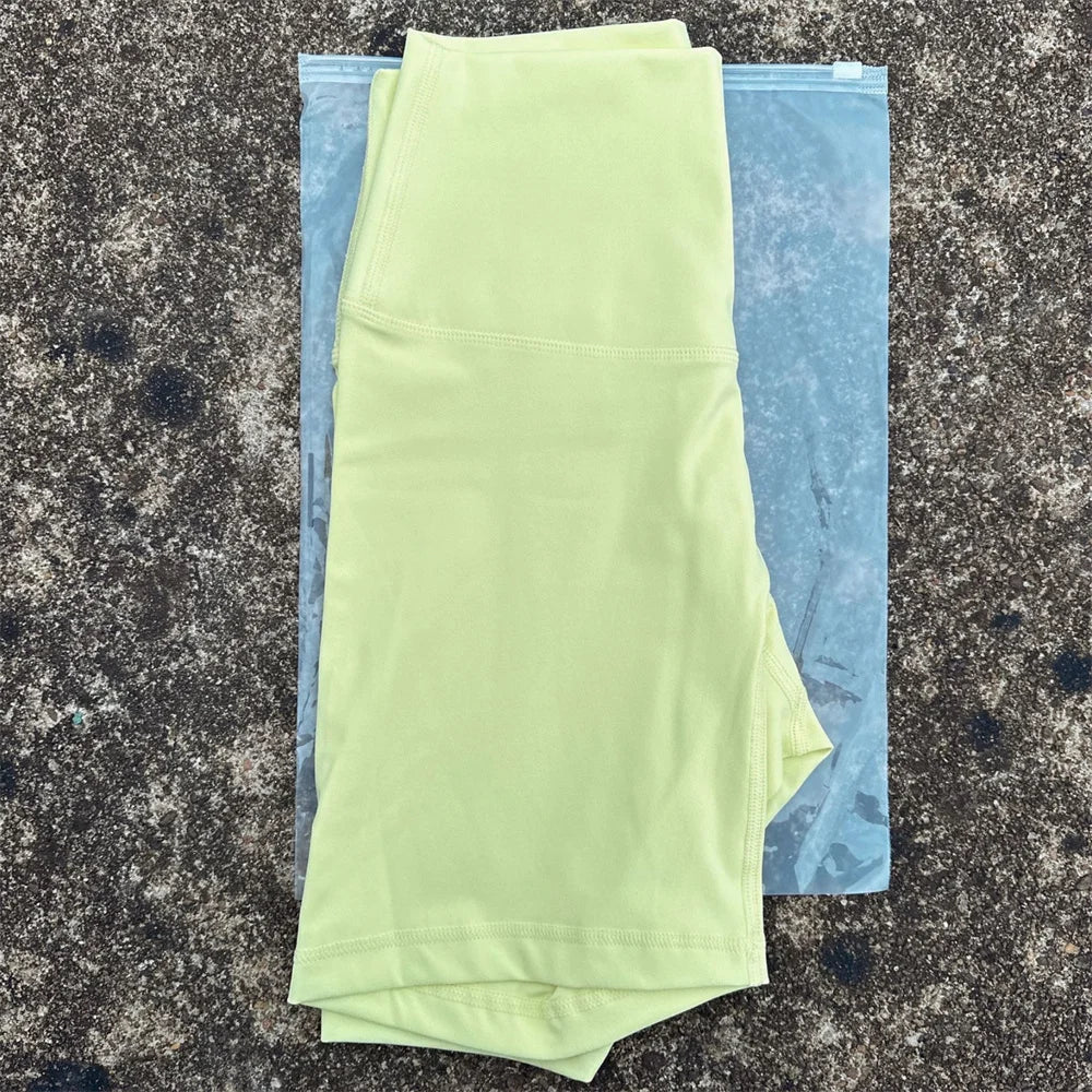Solid Color High Waist Yoga Short Leg Cycling Women Fitness Sports Short Comprehensive Training Jog Squat Proof Internal Pocket