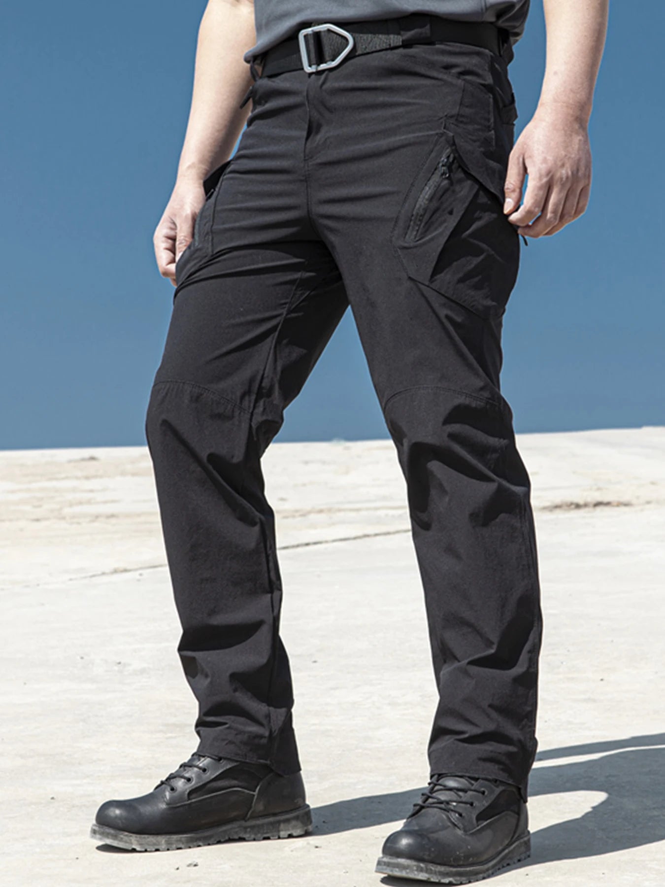 Men's Hiking Pants Climbing Camping Casual Cargo Pants Military Army Camo Pants Combat Work Pants 8 Pockets(No Belt)