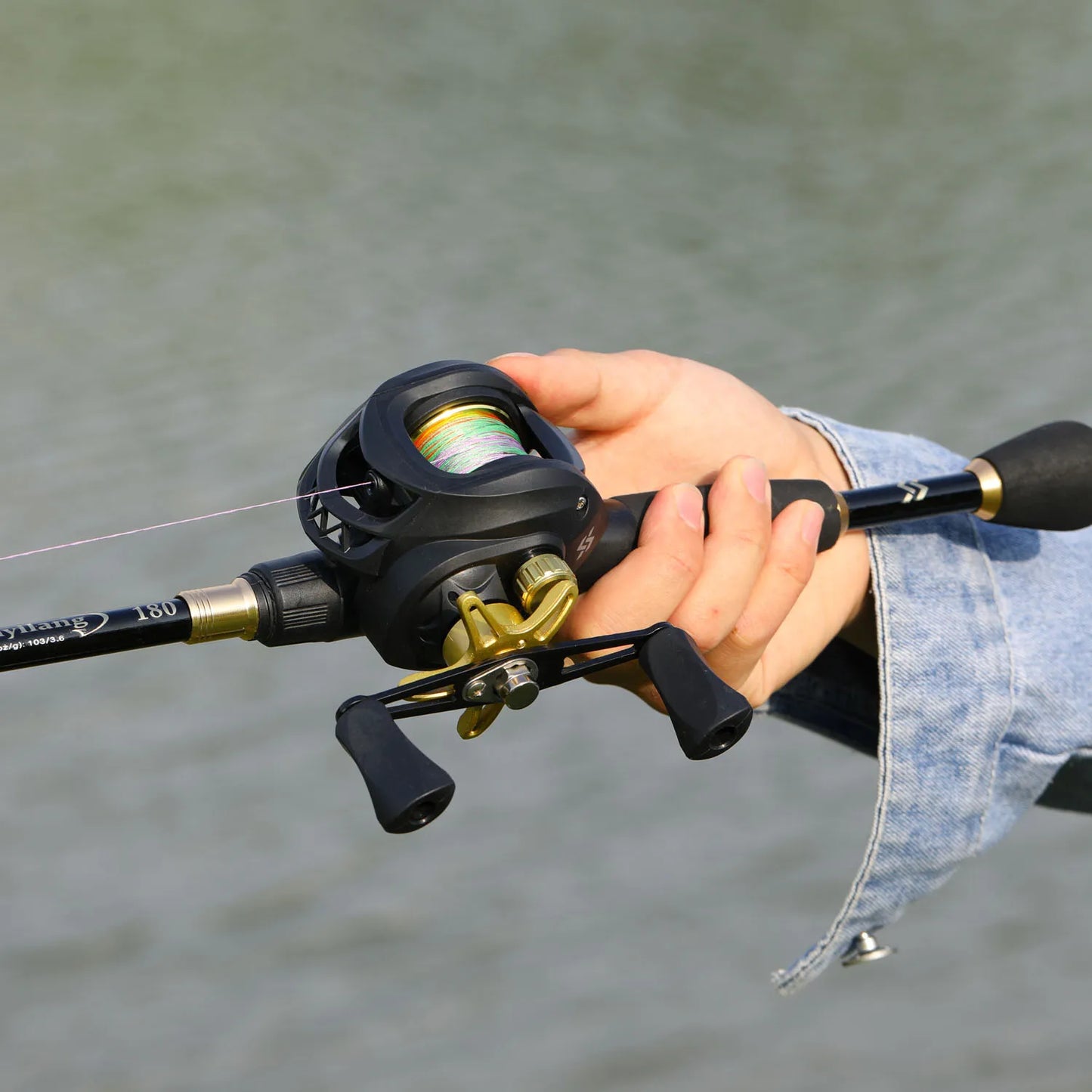 Sougayilang 1.8-2.4m Casting Fishing Combo Telescopic Fishing Rod and 7.2:1 High Speed Fishing Reel with Freshwater FishingPesca