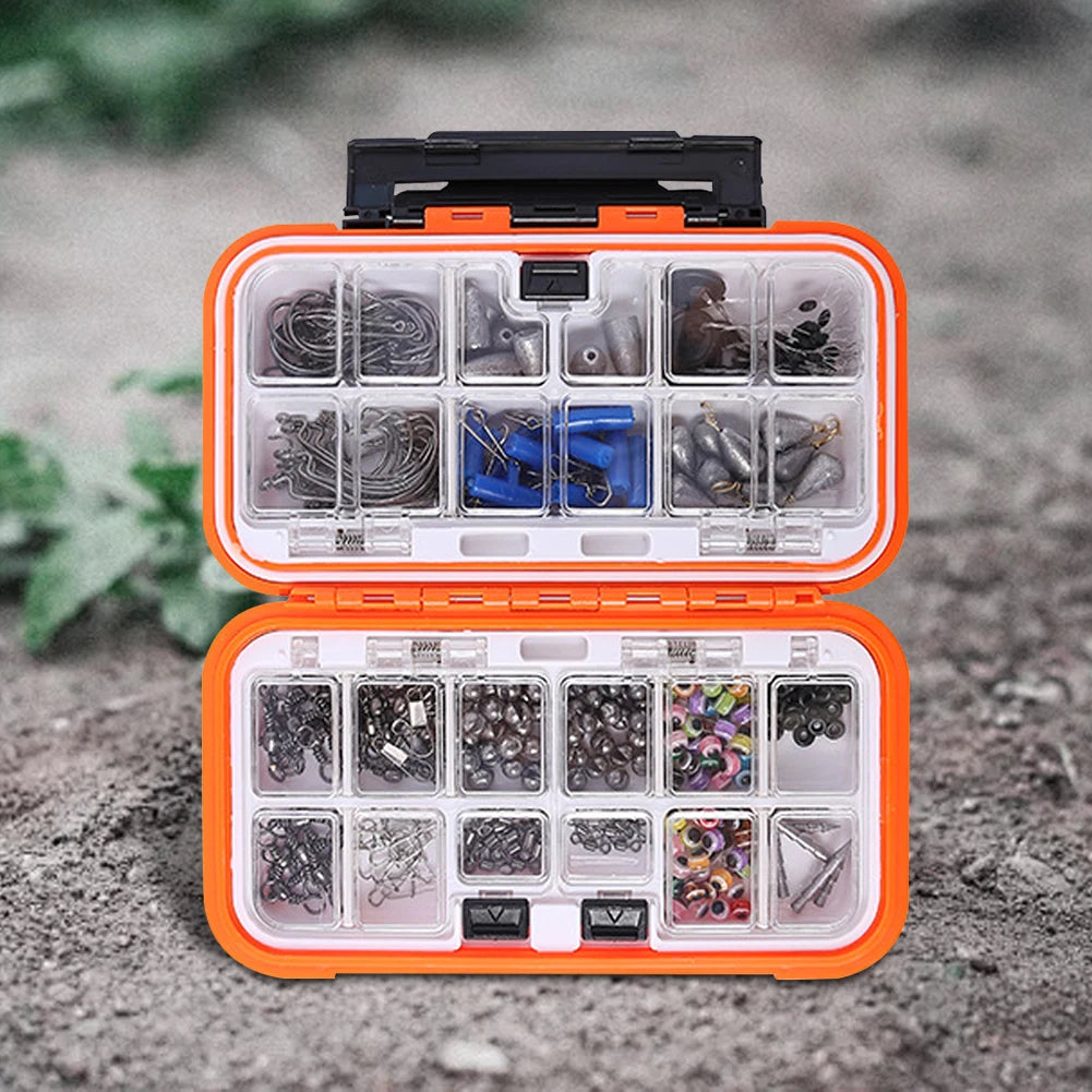 238pcs Fishing Tools Accessories Kit Set with Hooks Sinkers Swivels Outdoor Fishing Accessories Set Fishing Gifts for Men