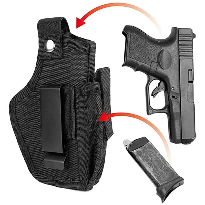 Tactical Gun Holster with Bullet Clip Pouches Concealed Holsters Belt IWB OWB Airsoft Pistol Bag for All Size Handgun Glock 19