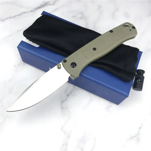 BM 535 G10/ Nylon Fiber Handle Pocket EDC Folding Knife Drop Point Blade Outdoor Utility Survival Camping Hunting Knife