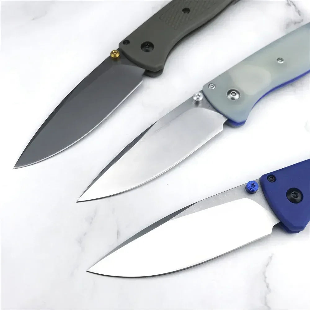 BM 535 G10/ Nylon Fiber Handle Pocket EDC Folding Knife Drop Point Blade Outdoor Utility Survival Camping Hunting Knife