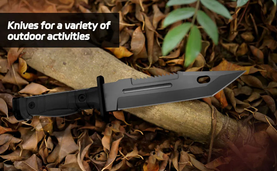 Straight Knife Tactical 7CR17MOV Steel Blade Sharp Durable ABS Handle for Jungle Camping Hunting Outdoor Survival Self-defense