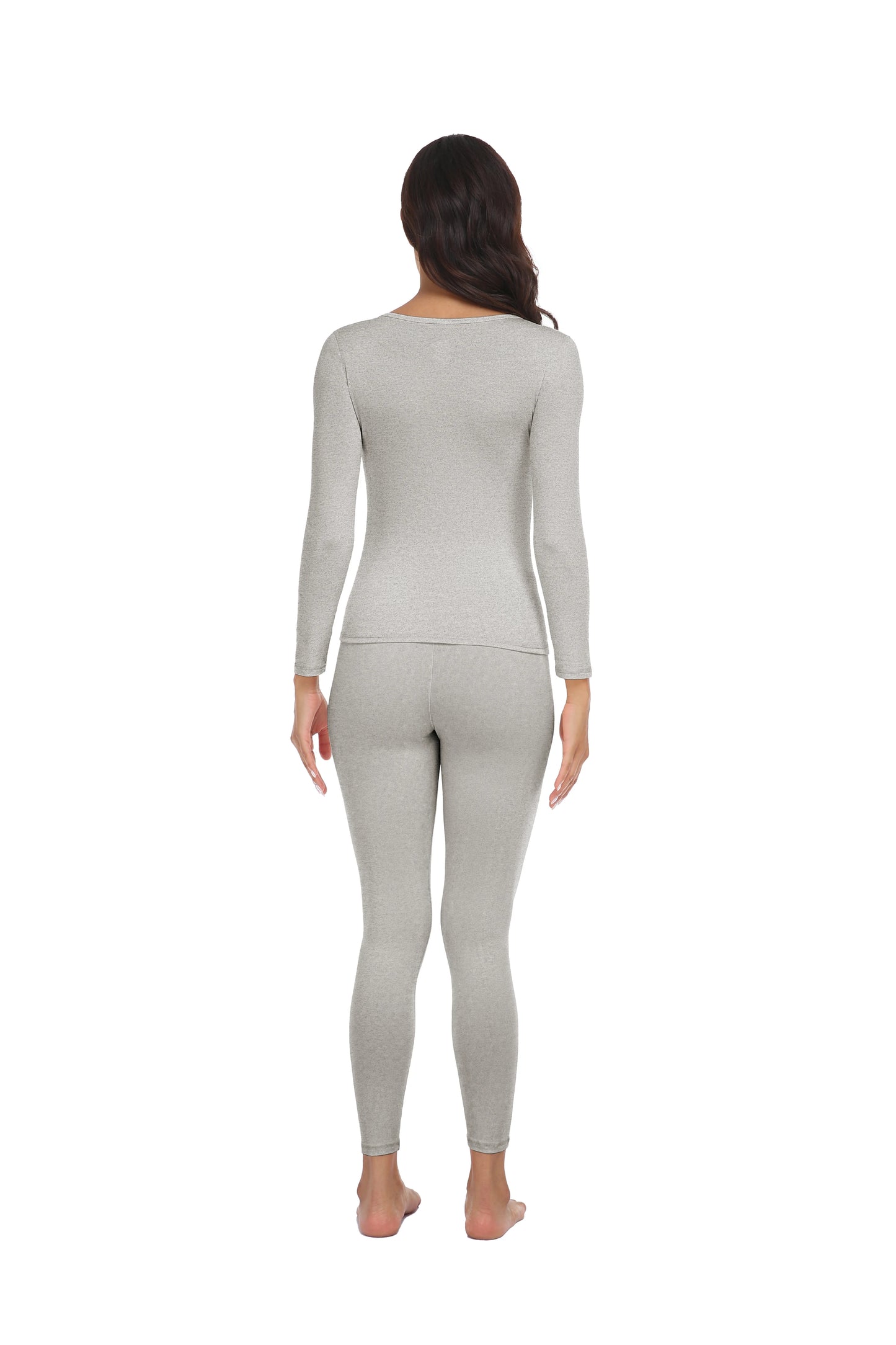 Women Thermal Underwear Set Long Johns Base Layer Set Warm Top Bottom for Winter Soft Round neck Lingerie Keep Warm Base Layer